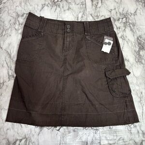 Gap 100% Cotton Brown Cargo mini Skirt size 4 Y2K NWT New